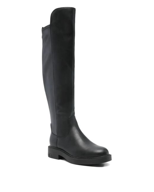 Guess Black Zip-Up Knee-High Boots