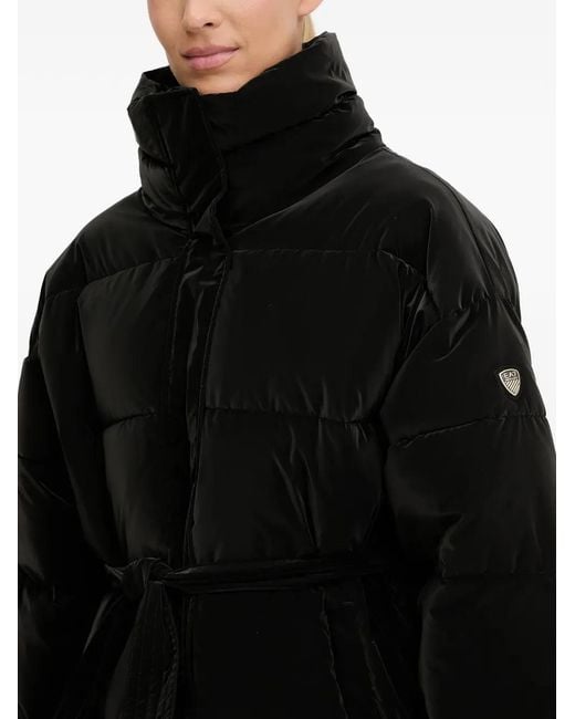 Plumífero con cinturón EA7 de color Black