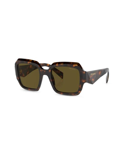 Prada Green Square-Frame Sunglasses