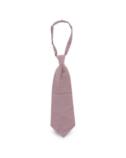Corneliani Purple Checked Silk Ascot Tie for men