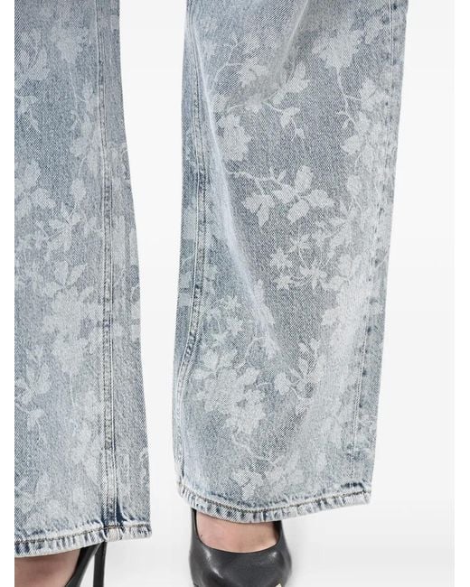 Holzweiler Blue Floral-Print Jeans