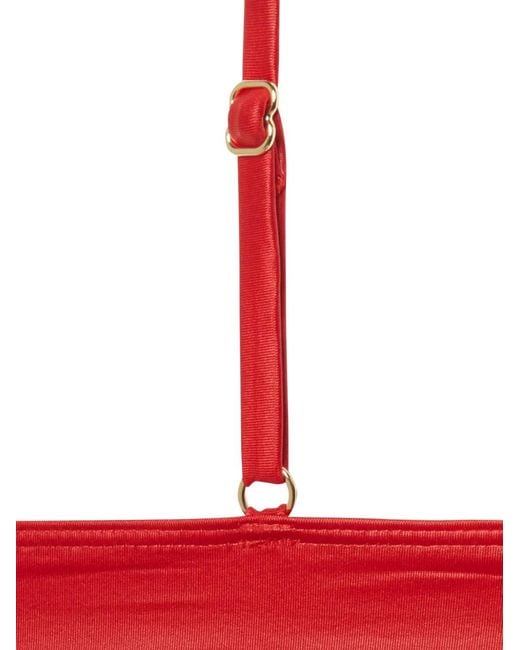 Maison Close Red Splash Triangle Bikini Top