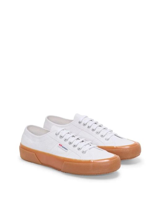 Superga White Cotton Sneakers for men