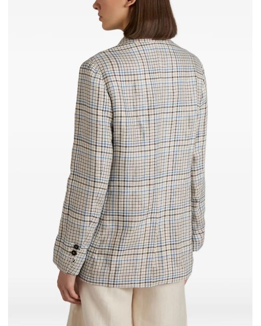 Montedoro Gray Double-Breasted Blazer