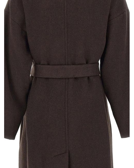 Marella Brown Saggio Double-Breasted Coat
