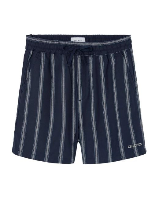 Shorts A Righe Lawson Con Coulisse di Les Deux in Blue da Uomo