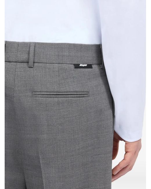 Pantalon Ample À Design Plissé MSGM pour homme en coloris Gray