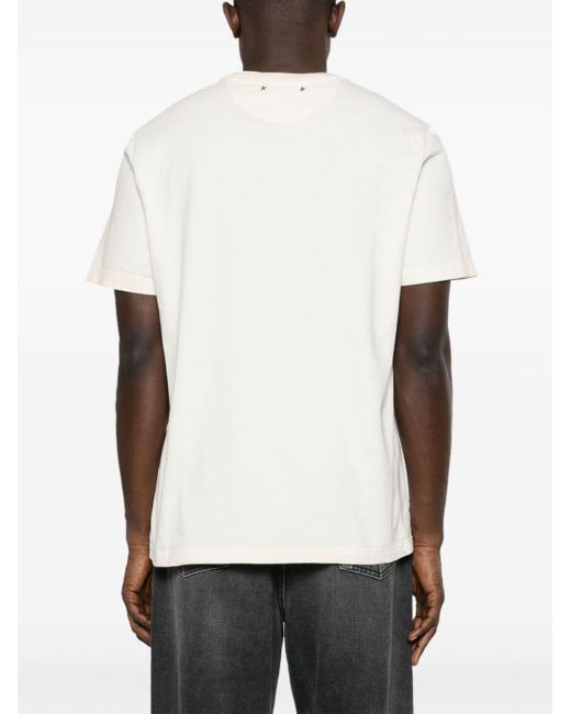 T-shirt en coton à logo imprimé Golden Goose Deluxe Brand pour homme en coloris White