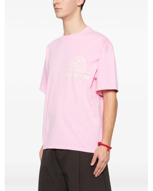BLUE SKY INN Pink Logo Resort T-Shirt for men