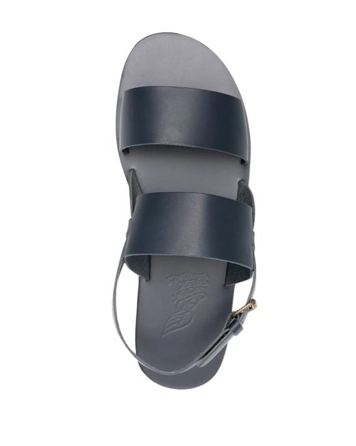 Ancient Greek Sandals White Irodotos Flat Leather Sandals for men