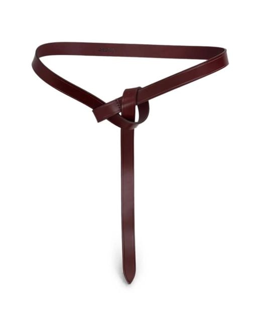 Isabel Marant Red Lecce Leather Belt