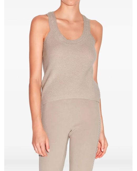 La Perla Gray Braided-Detail Tank Top
