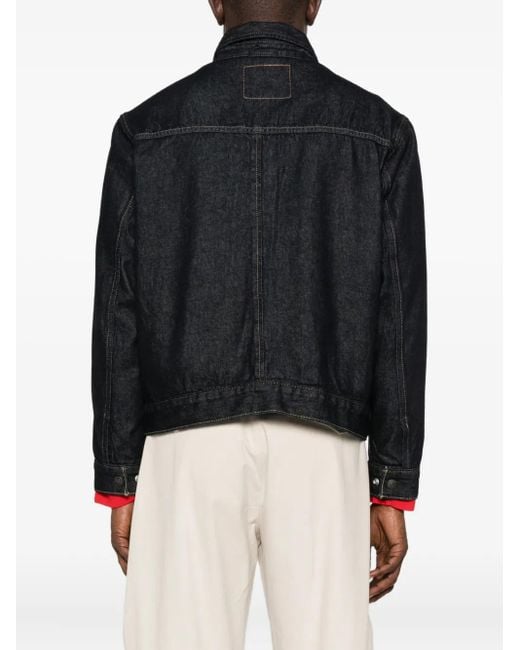 Chaqueta vaquera con bolsillos de parche Levi's de hombre de color Black