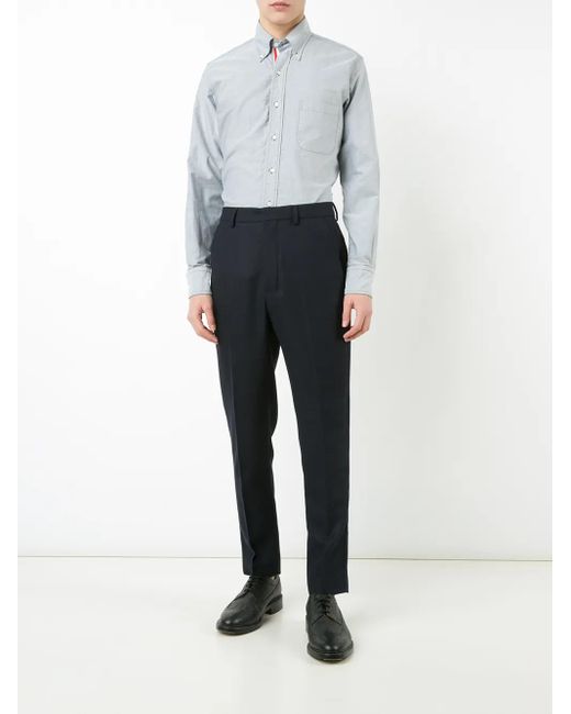 Thom Browne Blue Patch Pocket Shirt for men