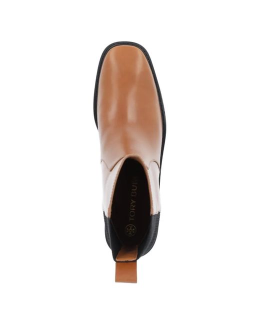 Tory Burch Brown Round-Toe Boots
