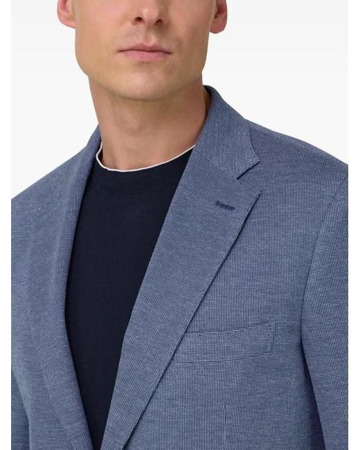 Boggi Blue Pinpoint Single-Breasted Jacket for men
