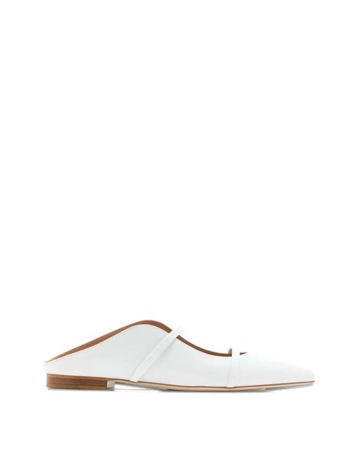 Malone Souliers White Mules À Bride