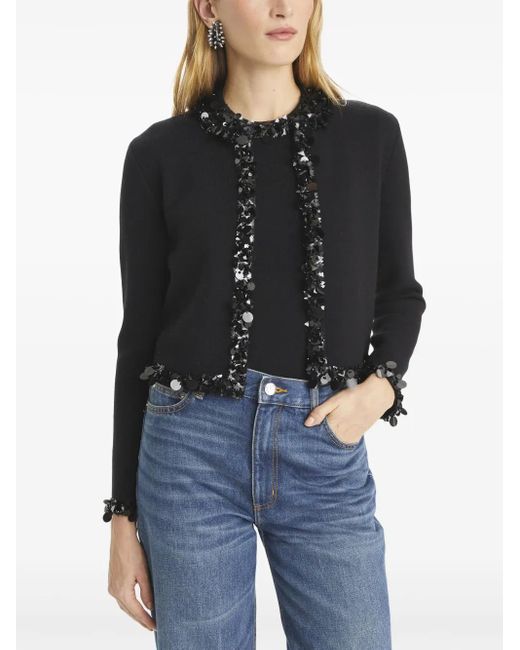 Tory Burch Cropped Vest in het Black