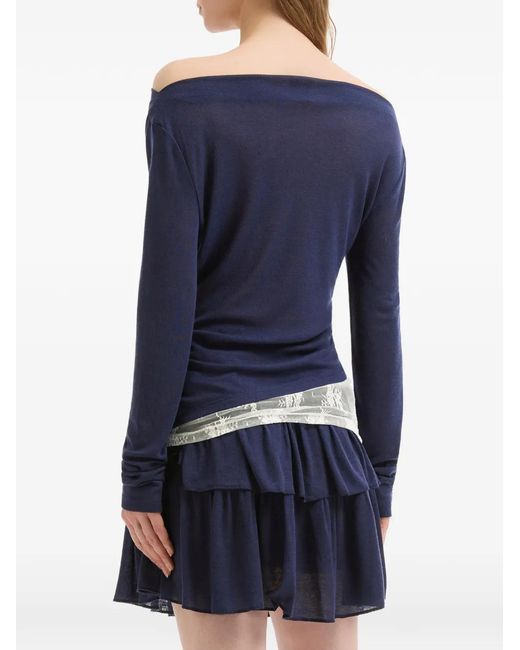 B+ AB Blue Ruffled Mini Skirt Set