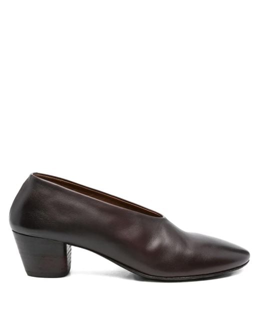 Marsèll Brown 50Mm Leather Block-Heel Pumps