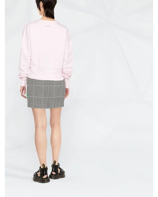 Philosophy Di Lorenzo Serafini Pink Logo-Print Cotton Sweatshirt