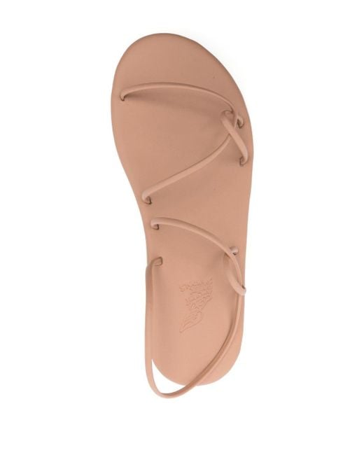 Ancient Greek Sandals Pink Proorismos Leather Sandals