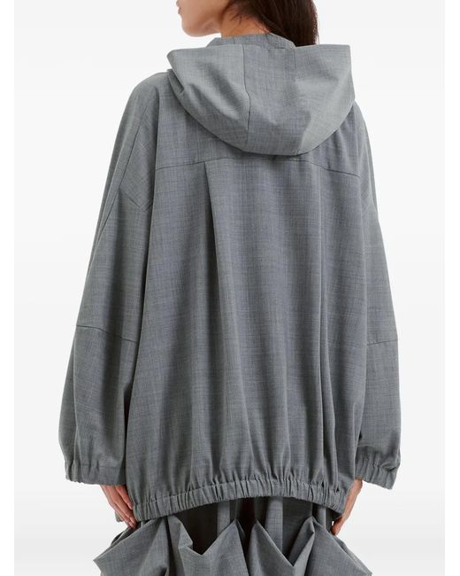 Enfold Gray Hooded Flap-Pocket Hoodie
