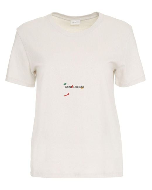 Saint Laurent Natural X Bruno V.roels Rive Gauche T-shirt