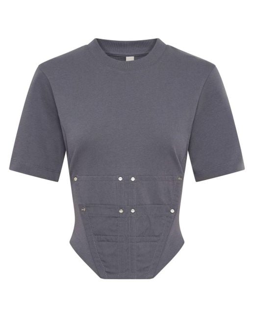 Dion Lee Gray Workwear T-Shirt aus Bio-Baumwolle