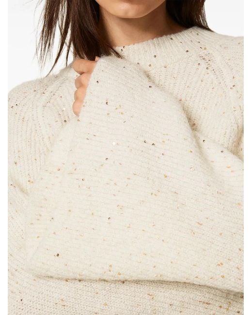 Pull À Sequins Et Manches Amples Twinset en coloris Natural