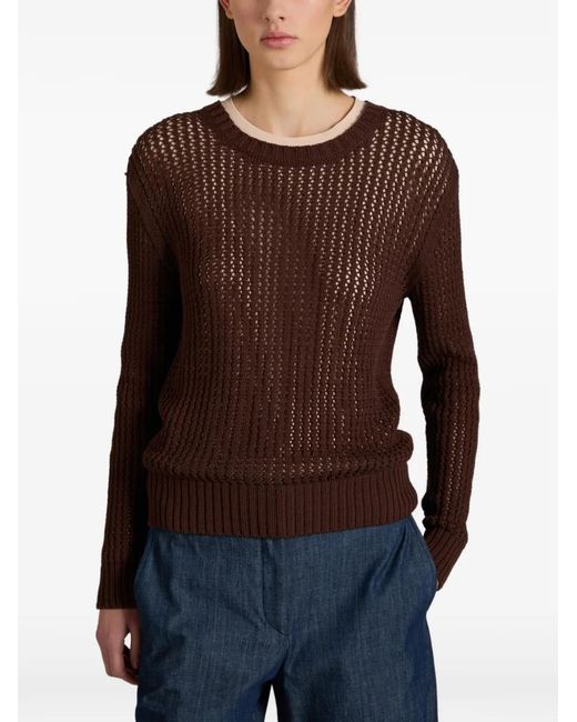 Slowear Brown Crew-Neck Top