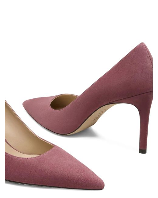 Stuart Weitzman Pink 85Mm Stuart Power Pointed-Toe Pumps