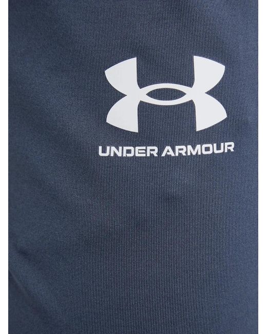Under Armour Blue Logo-Print Panelled Track Pants for men