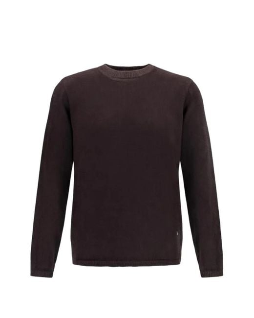 Brooksfield Blue Crew-Neck Ribbed-Trim Sweater for men
