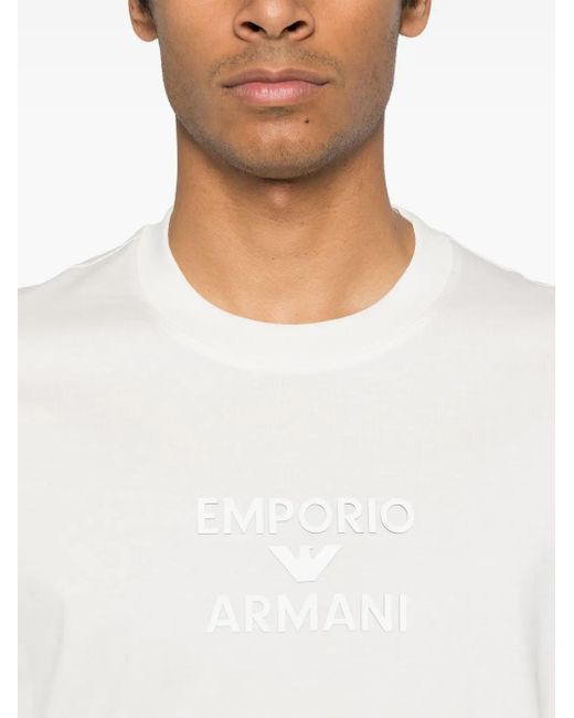メンズ Emporio Armani ロゴ Tシャツ White