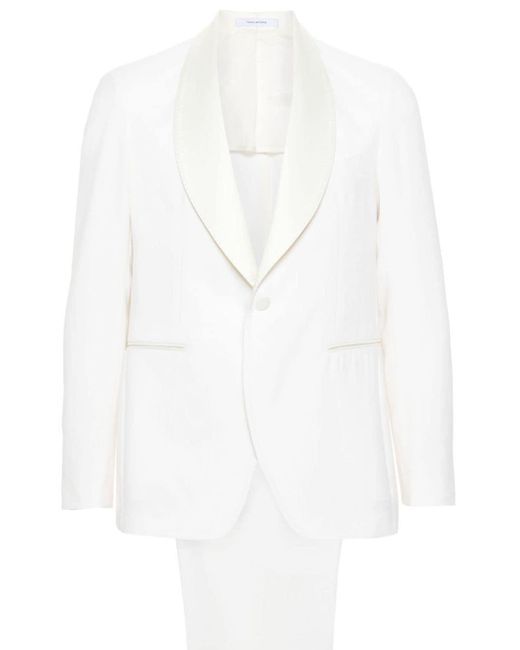 Tagliatore White Single-breasted Wool Suit for men