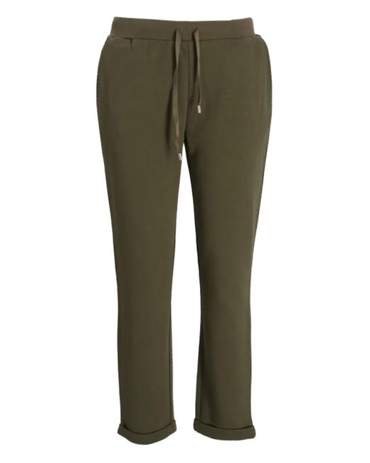 Liu Jo Green Drawstring-Waist Track Pants