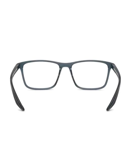 Prada Linea Rossa Gray Square-Frame Glasses for men