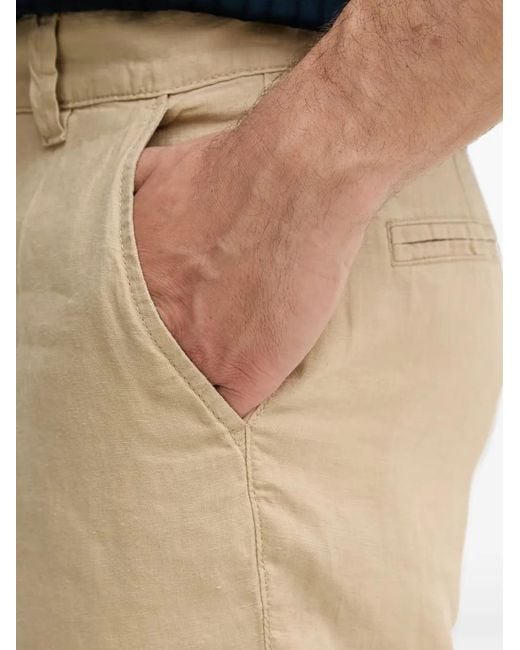 Benetton Natural Pressed-Crease Shorts for men