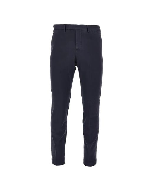 PT Torino Blue Belt-Loops Trousers for men