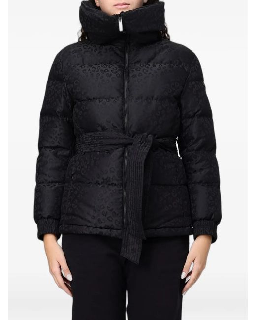 Colmar Black High-Neck Belted Puffer Jacket