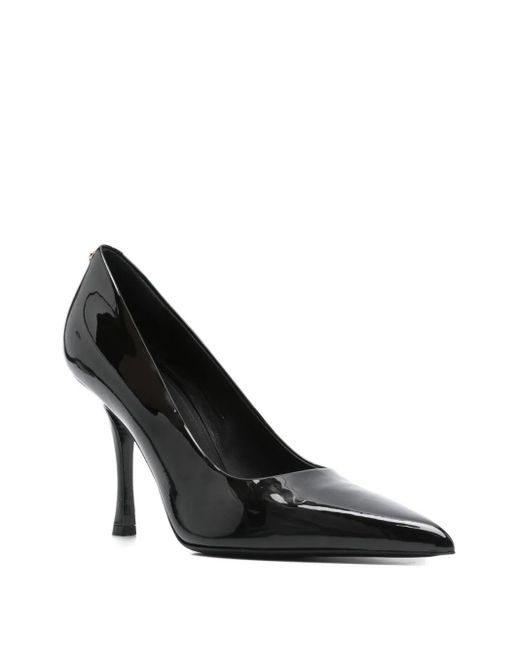 Ferragamo Black Pointed-Toe Pumps