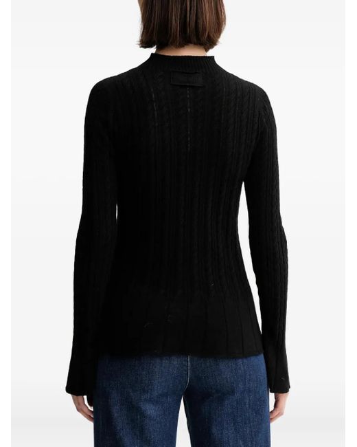 Twinset Black Cable-Knit Jumper
