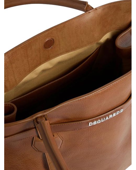DSquared² Brown Twin Tote Bag for men