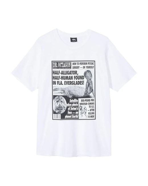X Bulk T-Shirt Con Stampa Record 1996 Dr. Octagon di Stussy in White da Uomo
