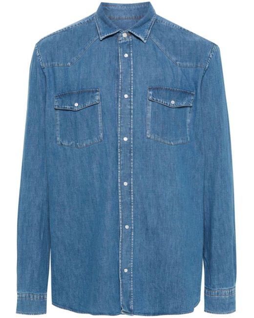 Chemise en jean à manches longues Dondup pour homme en coloris Blue