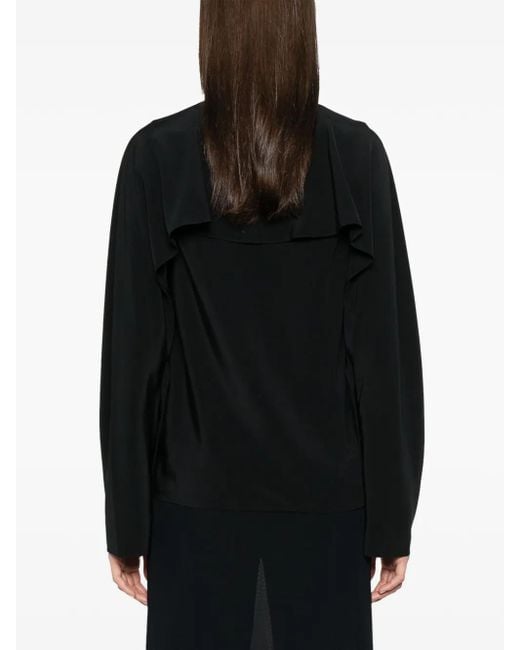 Helmut Lang Black Layered-Design Blouse