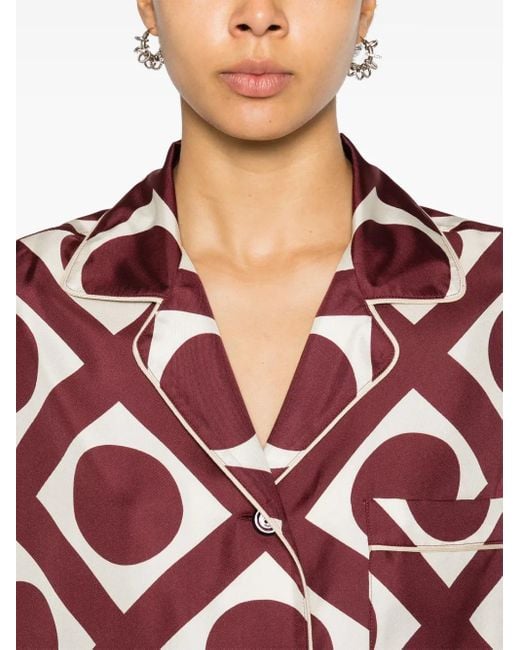 Gucci Red Graphic-Print Shirt