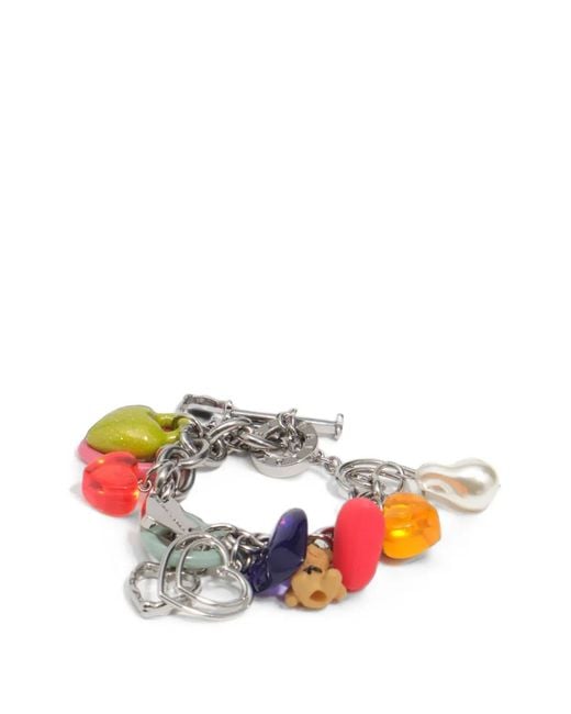 Bimba Y Lola White Heart Multicharm Bracelet