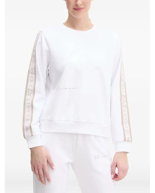 EA7 White Logo-Detail Tracksuit